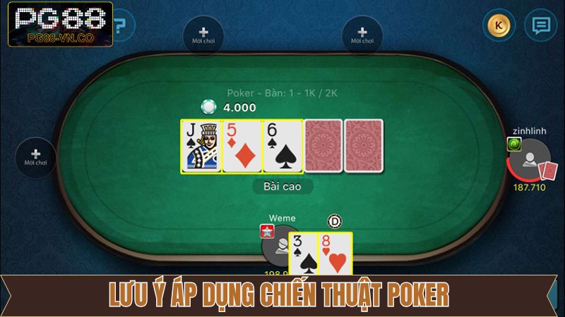 Chiến thuật Poker - Bí Kíp Thắng Lớn Được Áp Dụng Tại PG88 4 Lưu ý để giành thắng lớn trong Poker